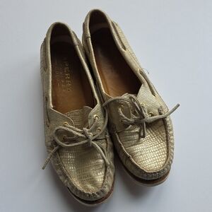 Sperry Women's Gold Moccasins - Tan